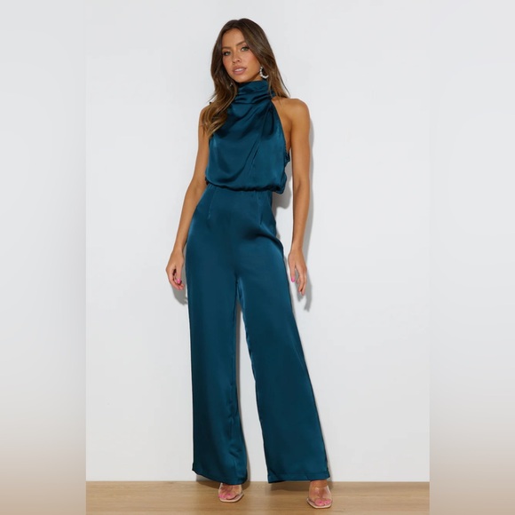 Hello Molly Pants - Youthful Days Jumpsuit - Teal (Hello Molly)